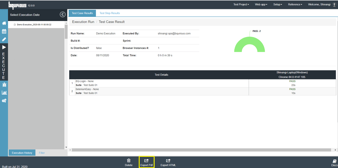 How To Export Execution Results? - Bqurious